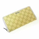 (グッチ)GUCCI グッチシマ ラウンドファスナー長財布 112724 FFPAG 8591 ライトベージュXパープル 並行輸入品 GUCCI 財布 中古