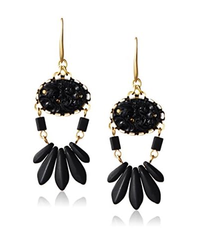 David Aubrey Medium Floral Cabochon Earrings