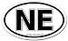 Nebraska NE Black and White Car Bumper Sticker Decal Oval