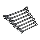 Crescent CX6RWM7 X6 MM Combination Wrench Set with Ratcheting Open-End and Static Box-End, 7-Piece