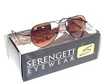 SERENGETI SMALL BLACK AVIATOR SUNGLASSES #6782