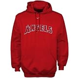 Los Angeles Angels Nike Red Tackle Twill Fleece Hoody