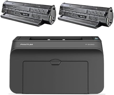 Pantum P2050 SF Laser Printer with Starter and Two Standard Yield (PB-110) Toner Cartridges