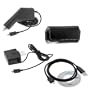 Rapid Car Charger + AC Charger + USB Cable + Black Universal Horizontal Long Case for Motorola E8 ROKR/ZINE ZN5/Z9