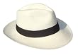 Tumi traditional foldable Panama hat fair trade, hand woven in Ecuador (Brown band size 59)