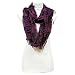 DEEP PURPLE SHREDDED LOOP CIRCLE INFINITY LIGHTWEIGHT SCARF