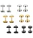 Jstyle Jewelry Stainless Steel Men Stud Earrings for Women Cool Ear Piercing Plugs Triangle Tunnel 18G