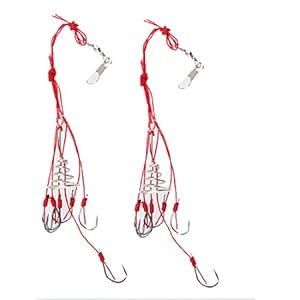 Como 1 Pair 6 in 1 Fishing Barb Beak Bend Fishhooks Size 10