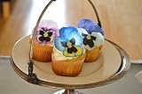 Edible Pansies - Pink, Purple, and Blue Set of 12 - Cake and Cupcake Toppers, Decoration