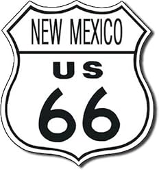 US 66 New Mexico Tin Sign 11"W x 11"H