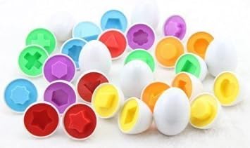 12 Pairs CreativeWise Smart Eggs Kitchen Shapes Matching Learning Puzzle Toy for Kids Babys Infants Toddlers