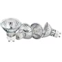 50 WATTS MR16 GU10 BASE EXN FLOOD HALOGEN LIGHT BULB WITH LENS COVER 120 VOLTS 4,000 HOURS 36 DEGREE BEAM SPREAD 4 PACK