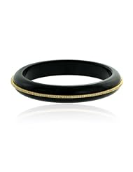 18kt Solid Gold Diamond Pave Bakelite Bangle Jewelry