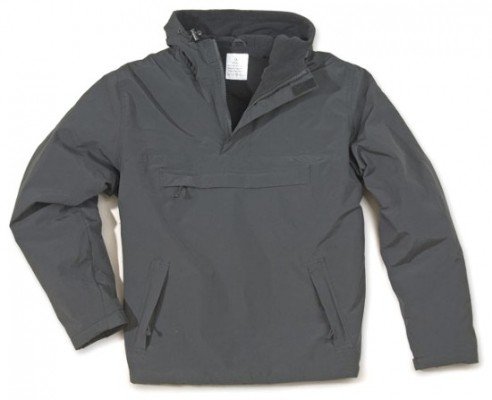 Herren Windbreaker Outdoor Hoodie mit Fleece - Regenjacke , Windjacke - schwarz - #1208#