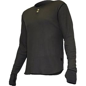 Hot Chillys Waffle Henley Long Sleeve Tee Mens by Hot Chillys