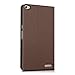 kwmobile Practical and Chic FLIP Cover case with Window and Synthetic Leather for Huawei MediaPad X2 7.0 in Dark Brown