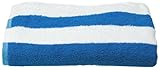 6 EXTRA LARGE PREMIUM POOL TOWEL / BEACH TOWEL - BLUE CABANA STRIPE