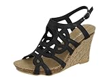 Reneeze APPEAL 2 Womens Jute Platforms Wedges Sandals Black 41SLqEAf2XL. SL160 Reneeze APPEAL 2 Womens Jute Platforms Wedges Sandals Black