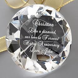 Personalized Diamond Paperweight Gifts for Her