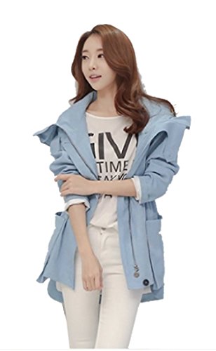 レディース　可愛い＆ふんわり系の好感アップジャケットコートです　チェニック丈でデザインおしゃれなファッションが楽しめます　今年流行の淡い色：アクロダイティ・グレー　『限定・巾着袋付き』