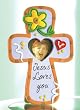 Jesus Love You Inspirational Tabletop Cross Picture Frame