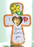 Jesus Love You Inspirational Tabletop Cross Picture Frame