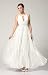 white halter style evening gown