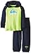 Quiksilver Little Boys' Navy Green Thermal Hoody with Fleece Pants