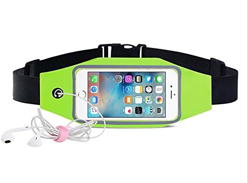 YIMAGE OutdoorCreation Products Sports Belt Running Waist Packs Phone Screen Touch Arm Bag Green for 5.8 Inches Phone