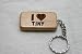 I Love Tiny Wooden Keychain