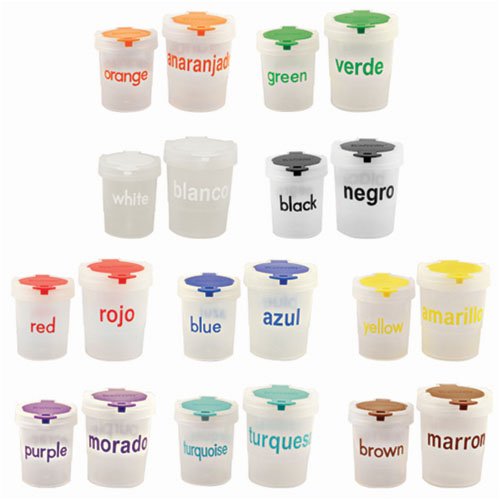 Bilingual Mini No Spill Paintcups (Set of 10)
