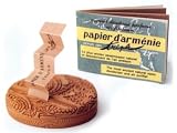 Traditional French room-purifying incense with terracotta holder