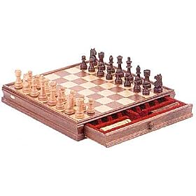 15 Inch Classic Wooden Chess and Checker Set by Checkers