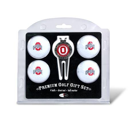 Ohio State Buckeyes Osu Ncaa 4 Team Logo Golf Ball Divot Tool Set