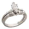 Platinum Ladies Wedding Ring Set (Center stone is not inlcuded)