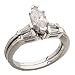 Platinum Ladies Wedding Ring Set (Center stone is not inlcuded)