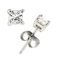 14k White Gold Princess Cut Diamond Solitaire Earrings (1/3ctw, I-J, I1)