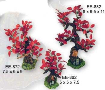 Bonsai Red Leaves Large Aquarium Ornament - 8