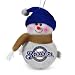 Pack of 3 MLB Milwaukee Brewers Plush Snowman Christmas Ornaments 6"