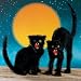 DELUXE HALLOWEEN BLACK CAT - 2 Scary Halloween Black Cats per set - **Factory Sealed*...