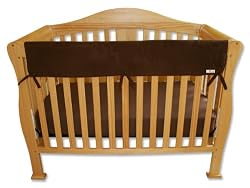 Trend-Lab Crib Wrap Rail Guard for Long Rail, Brown Fleece