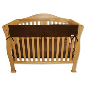 Trend-Lab Crib Wrap Rail Guard for Long Rail, Brown Fleece
