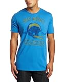 NFL Men's San Diego Chargers Heather Vintage Short Sleeve Crew (Blueberry, Large)