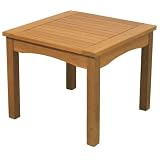 Arboria 88033731 Idlewild Outdoor Wood Happy Hour Side Table