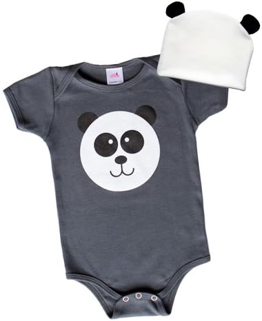 Unisex Panda Bodysuit 2-piece Baby Gift Set (3-6 mos)