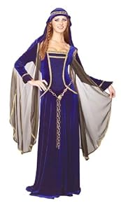Rubie's Costume Deluxe Renaissance Faire Queen Costume, Blue, Large