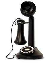 Crosley Black Candlestick Phone (CR64)