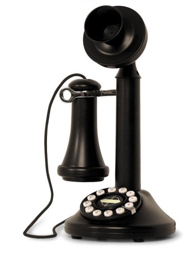 Crosley Black Candlestick Phone (CR64)