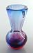 X1063 Handblown Art Glass Blue, Purple & Red Sommerso Vase