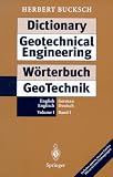 Wörterbuch GeoTechnik 1. Englisch / Deutsch. Mit ca. 60.000 Eintragungen: 1
